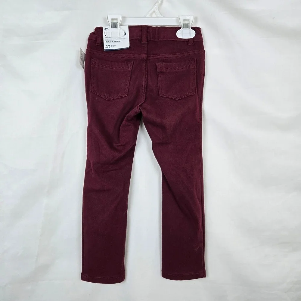 Old Navy Girls Ballerina Burgundy Adjustable Waist Super Stretch Jeggings 4t NEW
